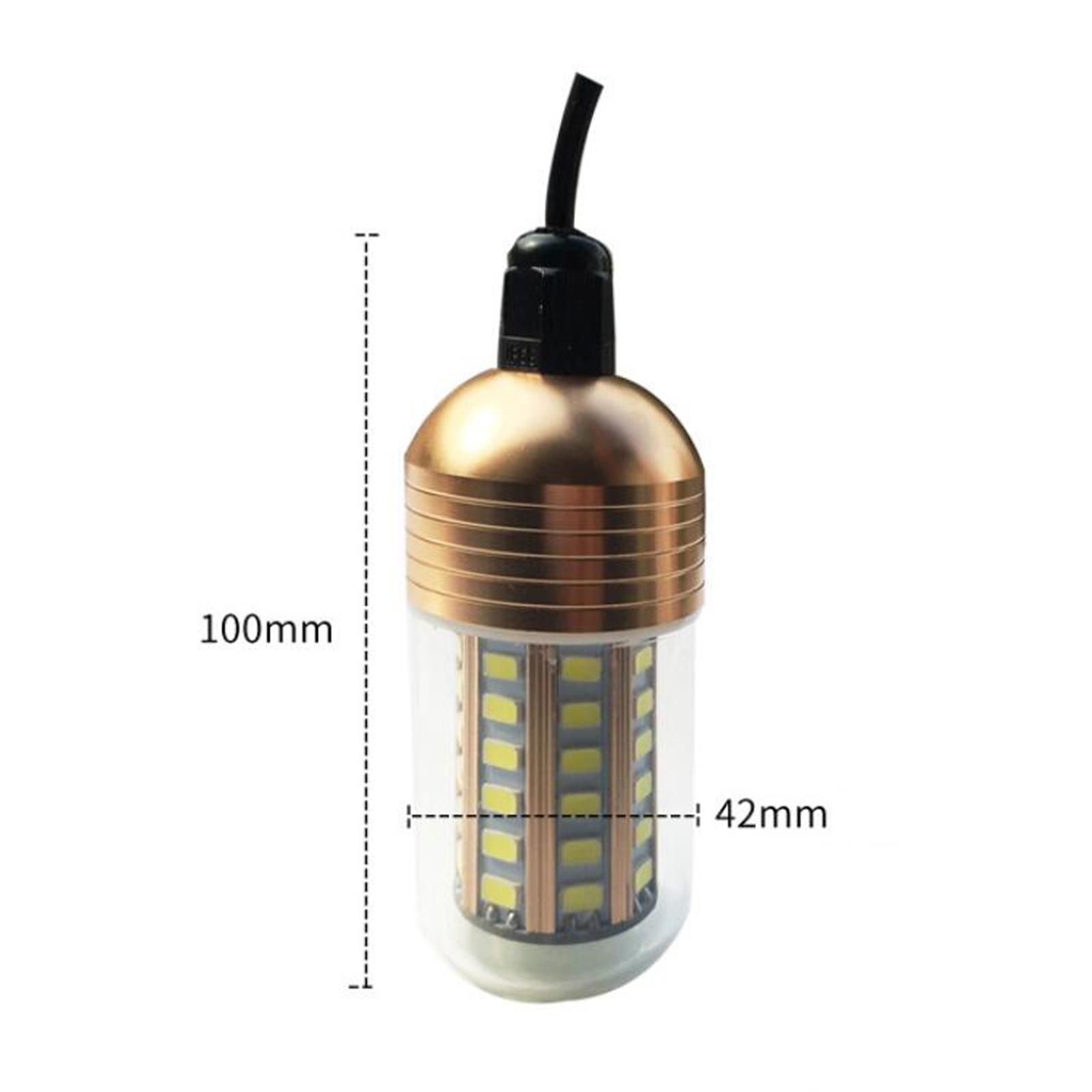 LED Submersible Fishing Night Light Underwater Fish Lure Bait Finder Lamp
