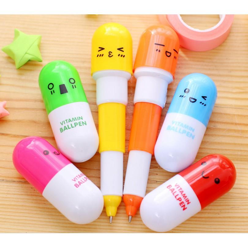 Bút Bi Dễ Thương Cute Hình Viên Thuốc Vitamin