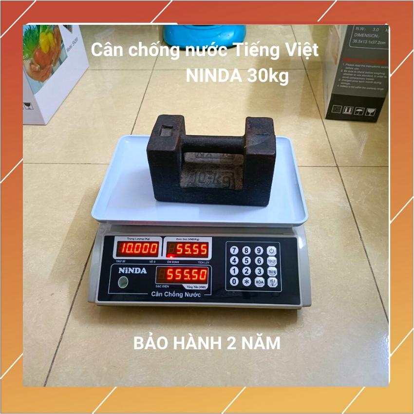 Cân điện tử chống nước Tiếng Việt NINDA 30kg