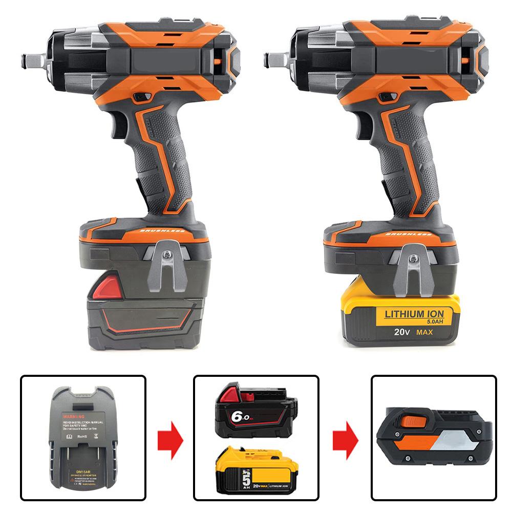 Bộ chuyển đổi bộ điều hợp pin cho Milwaukee 18V cho Dewalt 18V 20V Pin Chuyển đổi thành công cụ điện công cụ RIDGID 18V