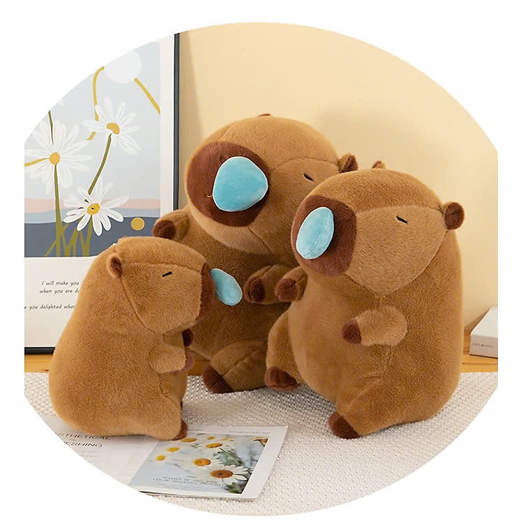 Gấu bông Chuột Capybara Thú nhồi bông Capybara Bộ trưởng Bộ Ngoại Giao đáng yêu 30cm Mũi Rút Thú Bông Quà Tặng