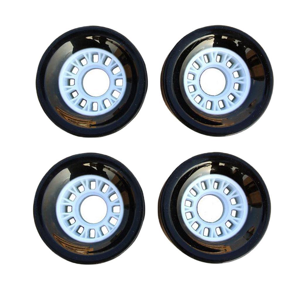 4 Pieces 70x51mm Skateboard PU Wheels Longboard Cruiser Wheels Black