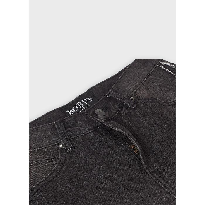 RELAXED FLARE DENIM/ WASHED BLACK