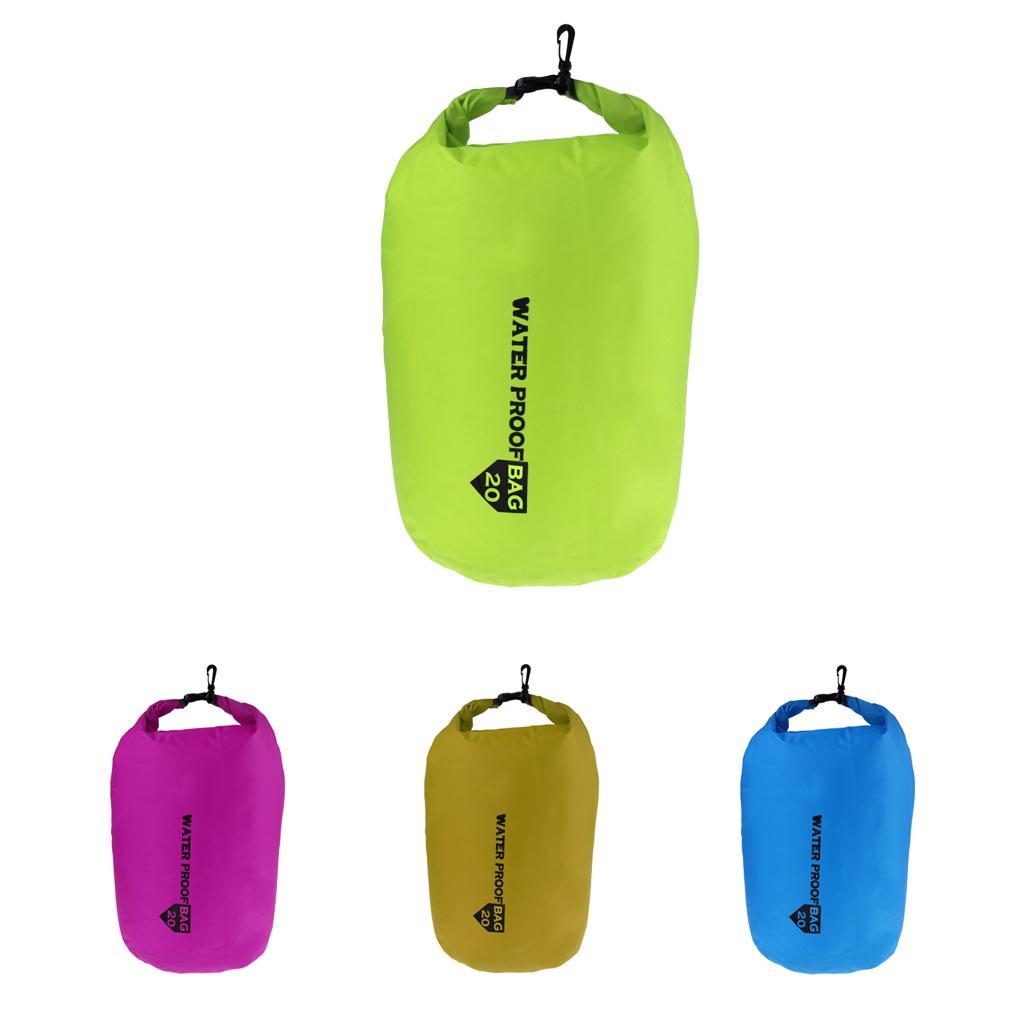 2X Waterproof Pack Sack Camping Rafting Kayak Compression Sack 20L Light Green