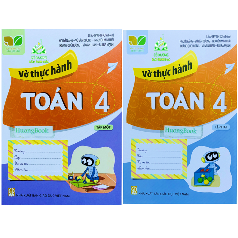 Sách - Combo Vở thực hành toán 4 tập 1 + 2 ( kết nối )