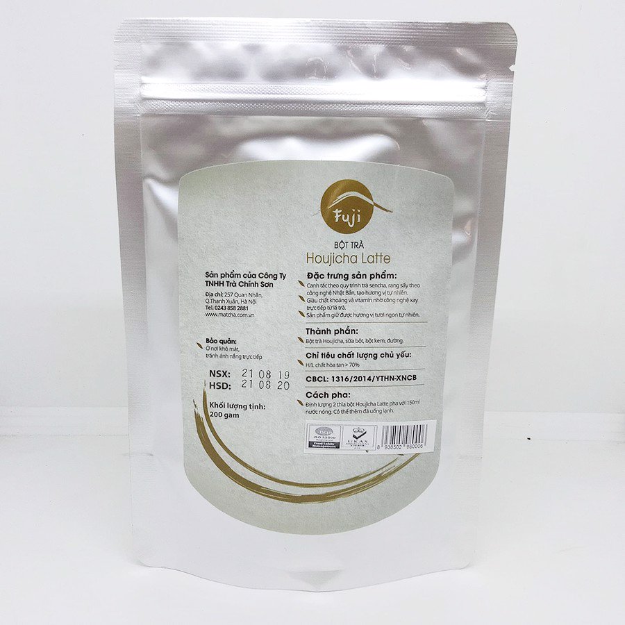 Bột Trà Fuji Houjicha Latte 200g - Hàng chính hãng, 100% tự nhiên