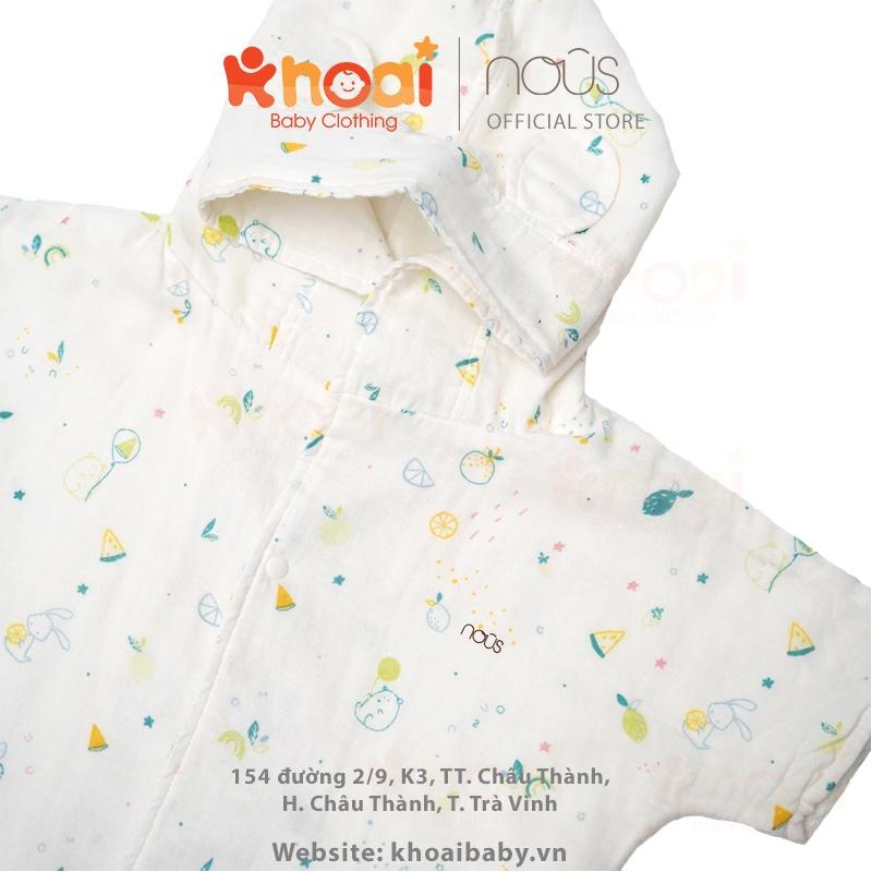 Áo choàng tắm Nous baby hình gấu - Chất liệu Nu Xô 100% cotton thiên nhiên