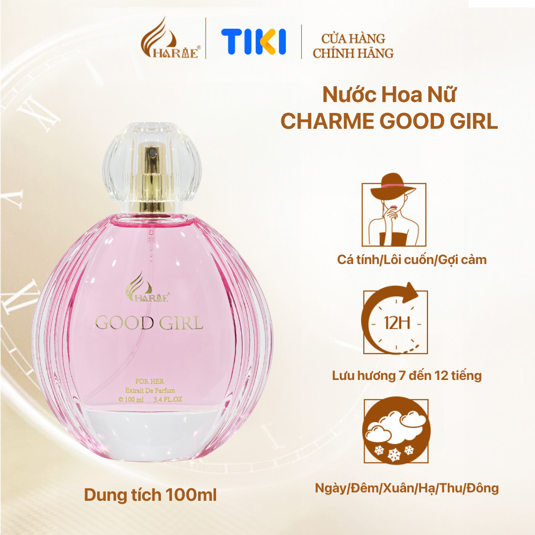 Nước Hoa Nữ CHARME GOOD GIRL 100ml Bản 2024 Lưu Hương Lâu Gợi Cảm, Quyến Rũ_Nước Hoa Chính Hãng