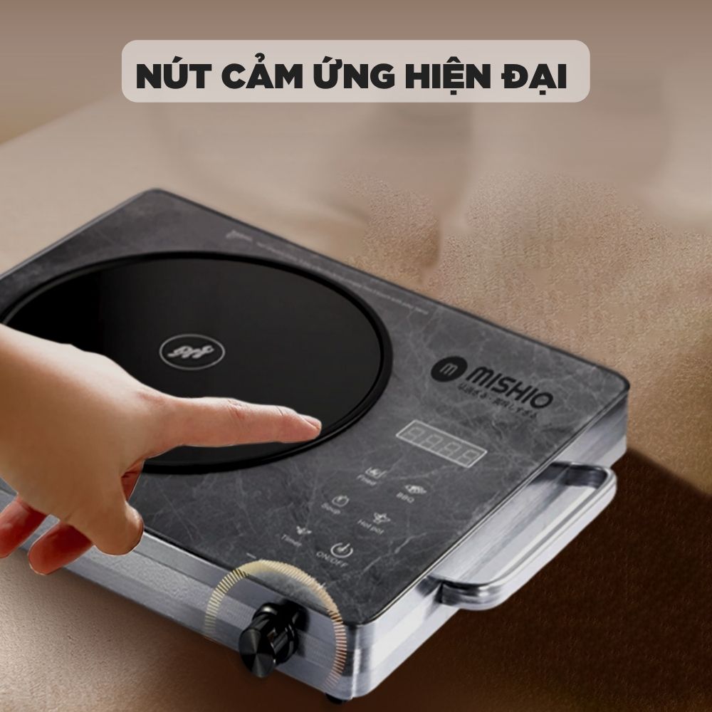 Bếp hồng ngoại Mishio MK417 mặt kính cường lực cao cấp - hàng chính hãng