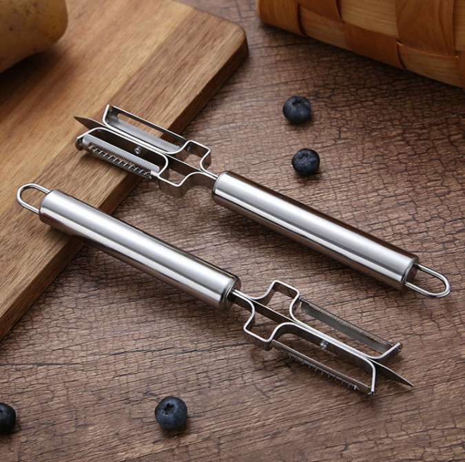 Dụng cụ gọt vỏ củ quả bằng inox cao cấp,dụng cụ bào sợi đa năng tiết kiệm thời gian-GD393-daobao