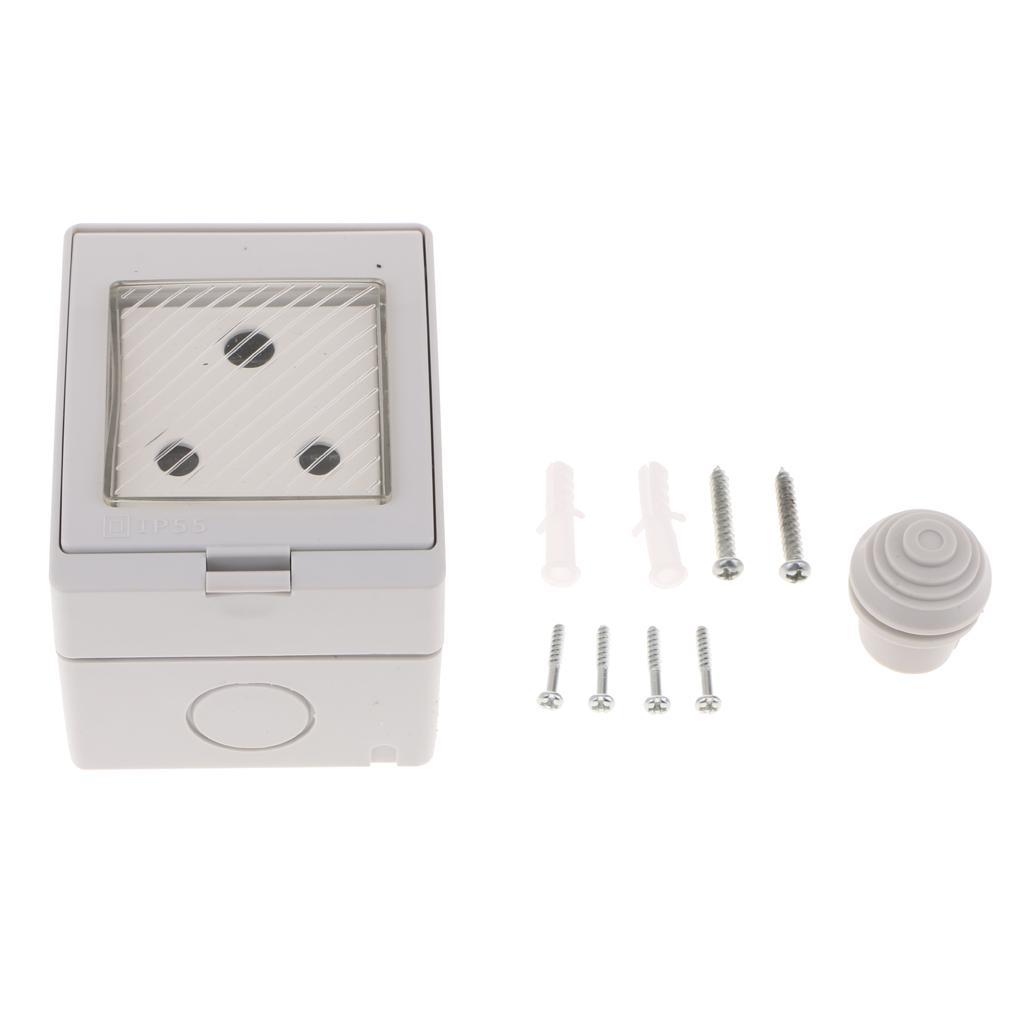 Waterproof South African Standard Wall Socket Panel 110-250V 16A