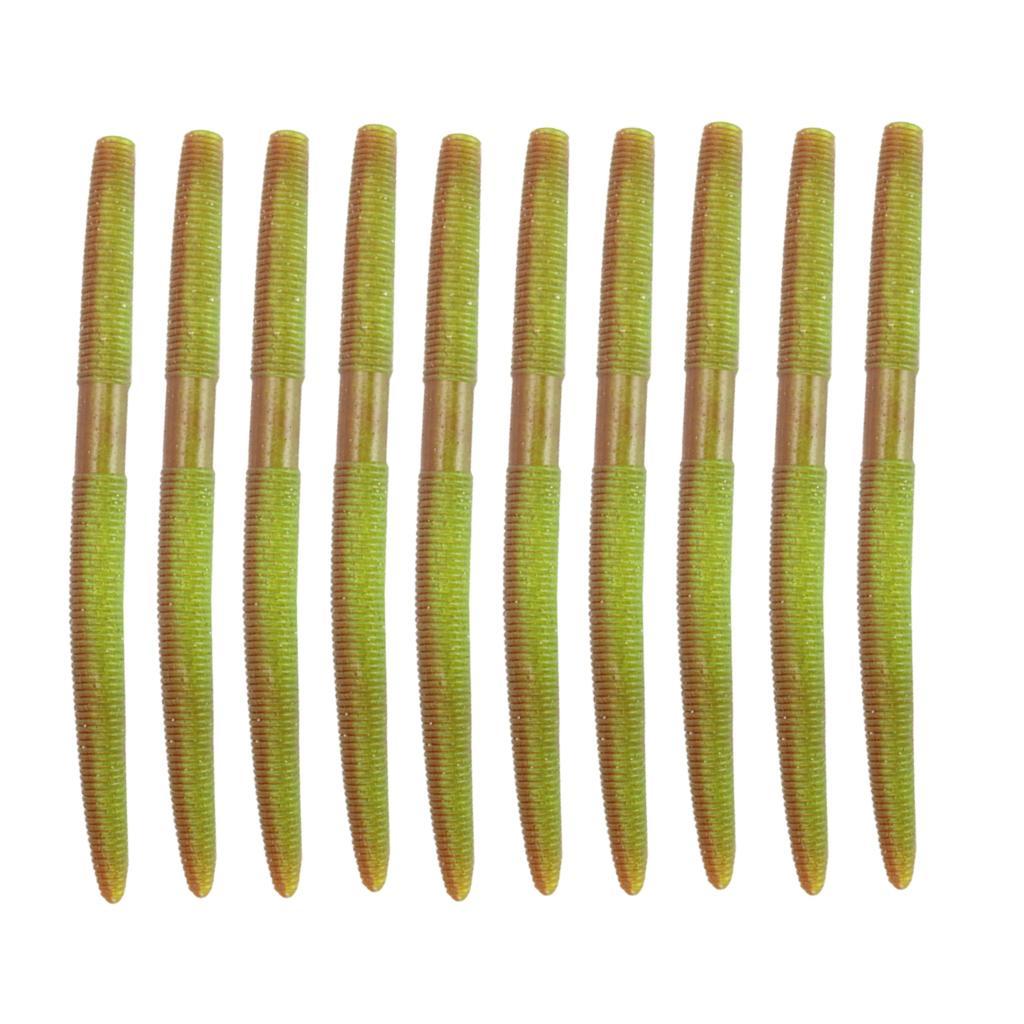 10pcs Artificial Baits Soft Earthworm Warm Fishing Lures Bionic Baits 13.5cm