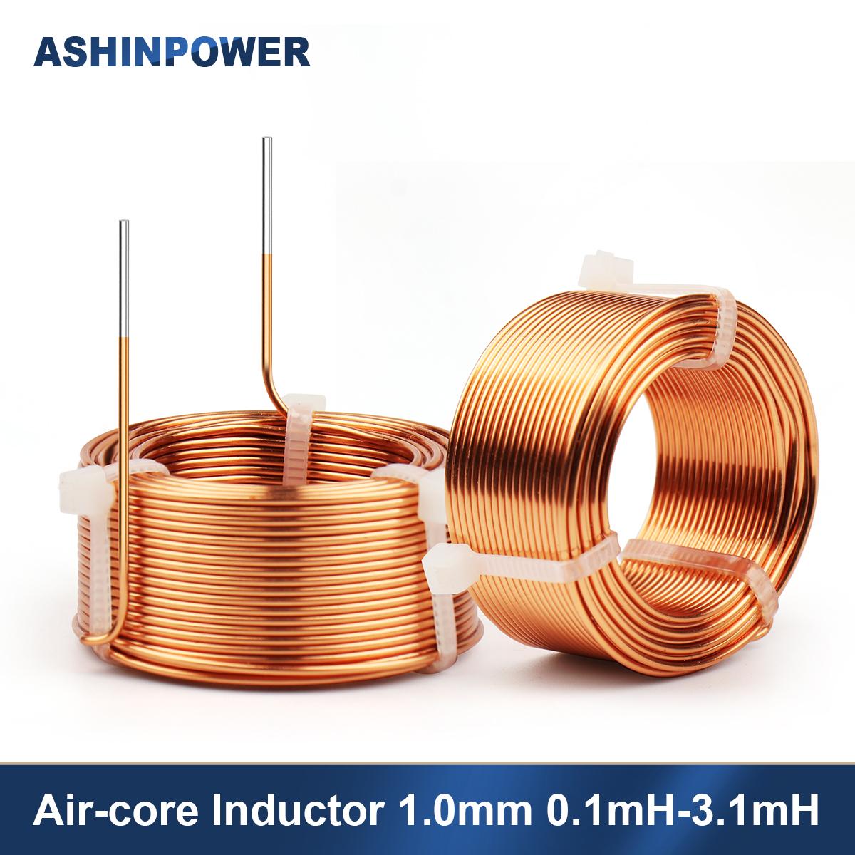 1 Cái lõi không khí Cuộn cảm đồng không oxy 1.0mm 0.1mH-3.1mH DIY Loa Đeo chéo cuộn cảm Cuộn dây phân tần Điện cảm Màu sắc: 1.0mm 3.1mH