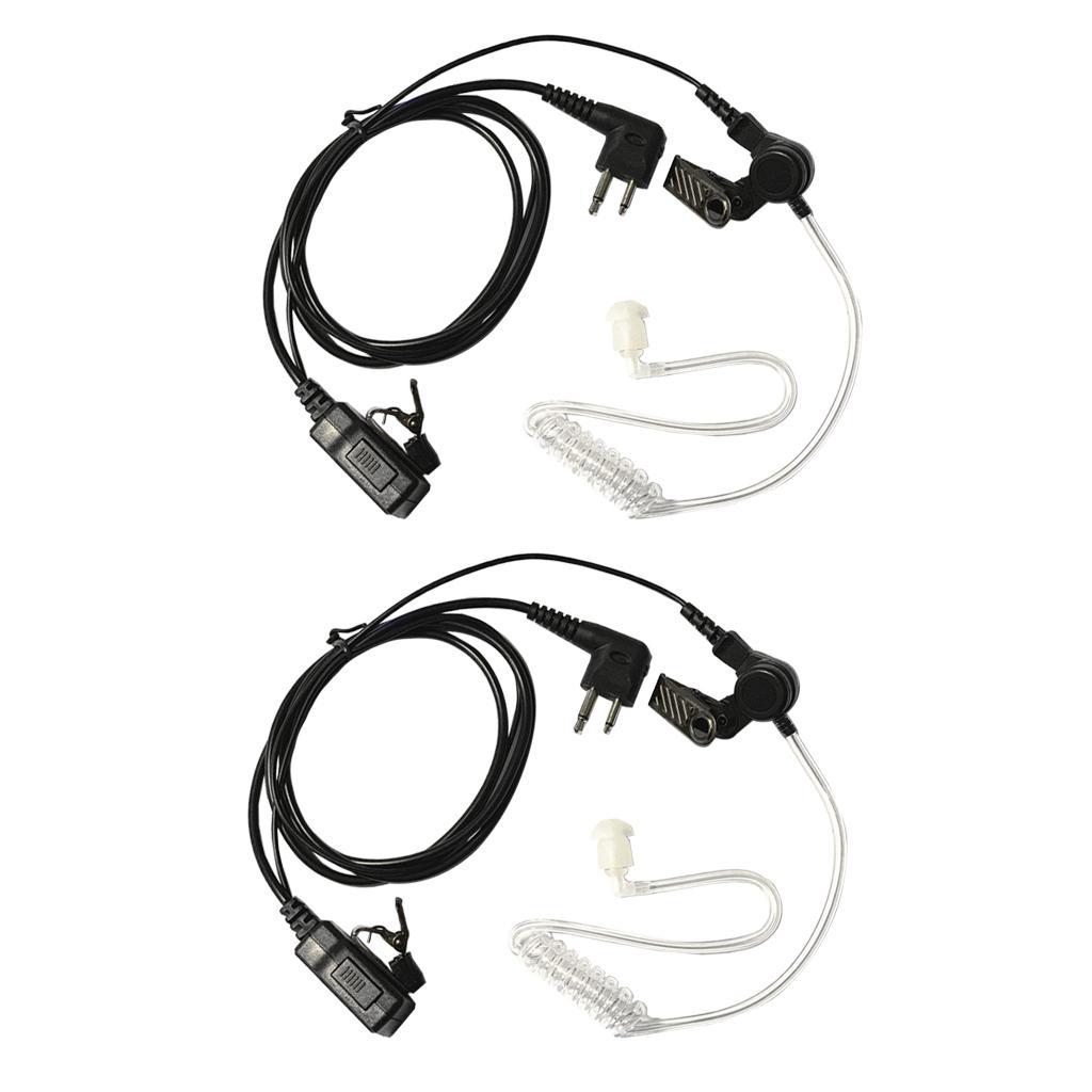 2-Pin Headset Mic Acoustic Tube Earpiece For Radio
