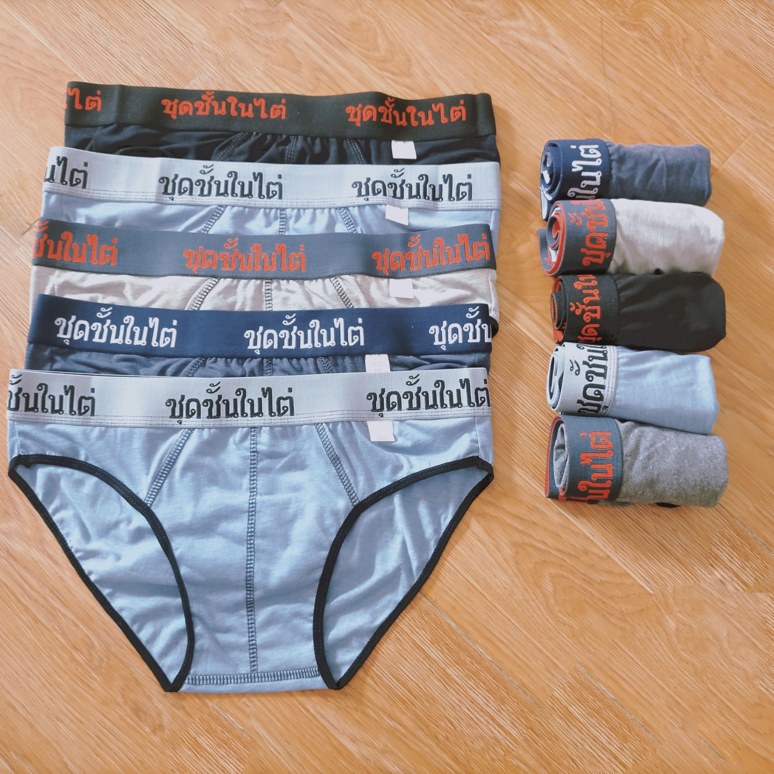 Combo 5 quần lót nam cạp Thái Lan form tam giác, quần sịp nam cotton co giãn 4 chiều
