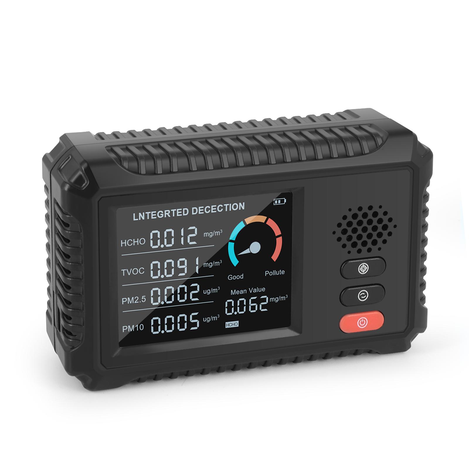 Air Quality Monitor Formaldehyde Detector TVOC PM2.5/PM10 Tester Air Gas Detector Real Time Data Monitoring