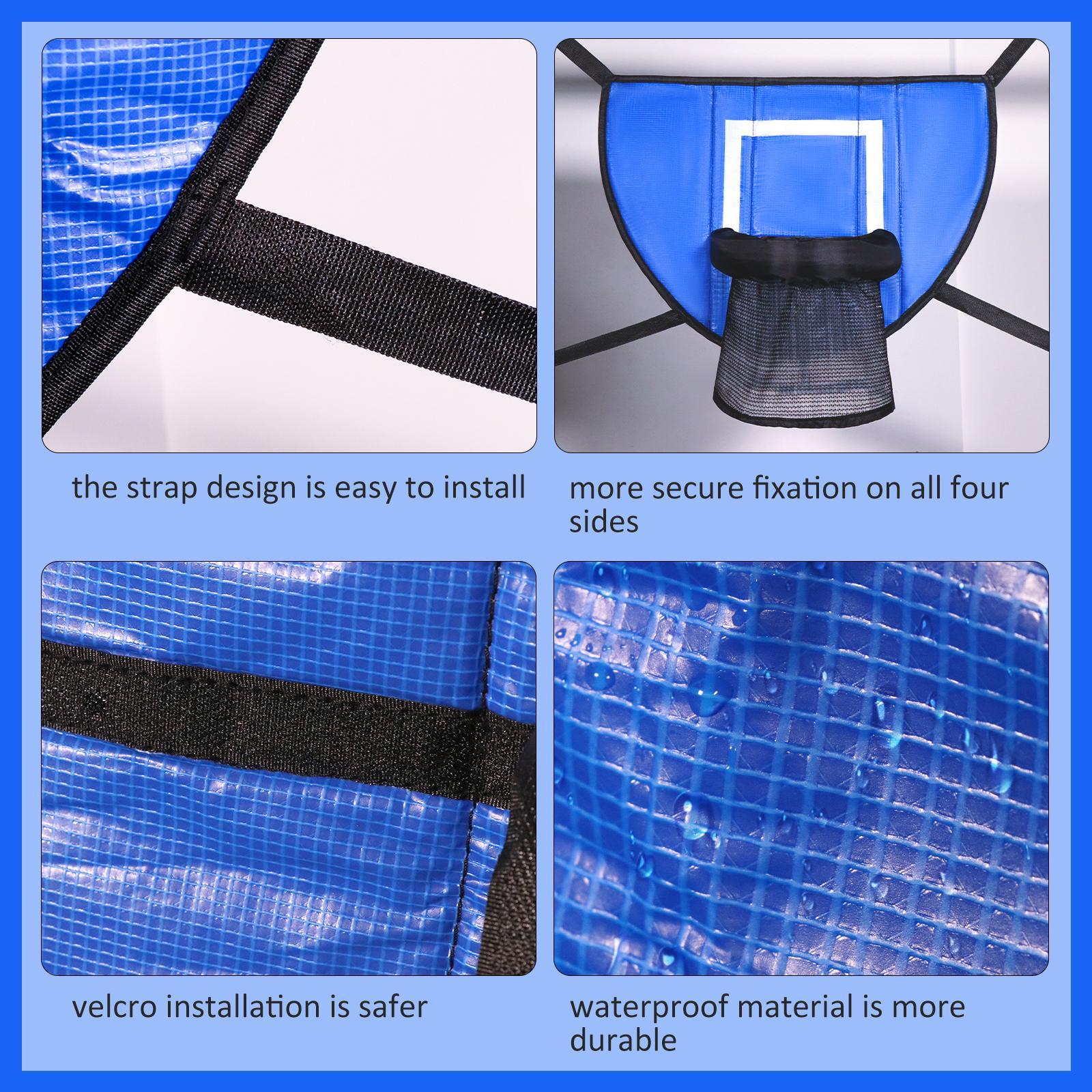 Basketball Hoop for Trampoline Sun Protection with Ball Pump Basketball Rack