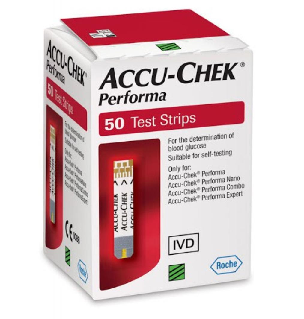 Hộp 50 que-Que thử đường huyết Accu-Chek Performa