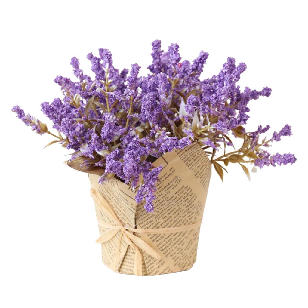 Artificial Lavender Gypsophila Home Decor Flower Fake Bouquet Pot Flower-02