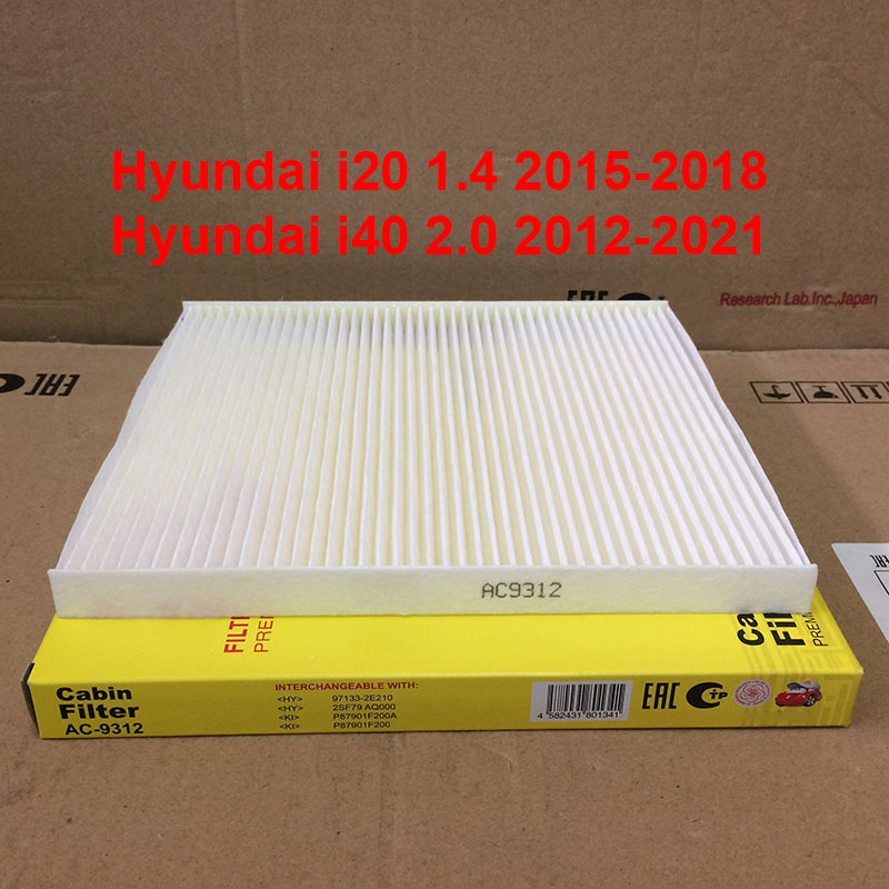 Lọc gió điều hòa AC9312 dành cho Hyundai i20 1.4 2015-2018 và Hyundai i40 2.0 2012-2021 971332E010