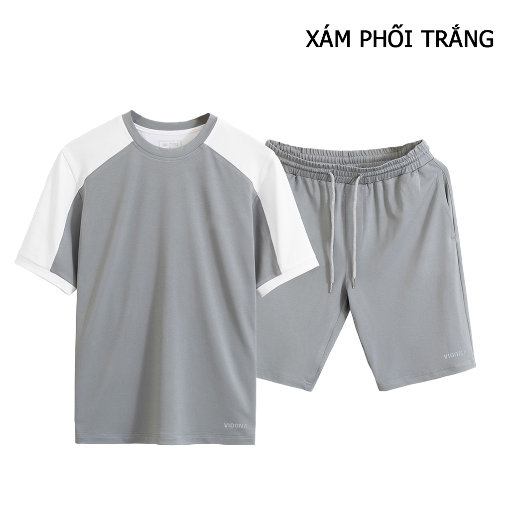 BỘ THỂ THAO NAM, QUẦN ÁO THỂ THAO CỔ TRÒN, VẢI COTTON CÁ MS 01 - Vidona Luxy. Lengend