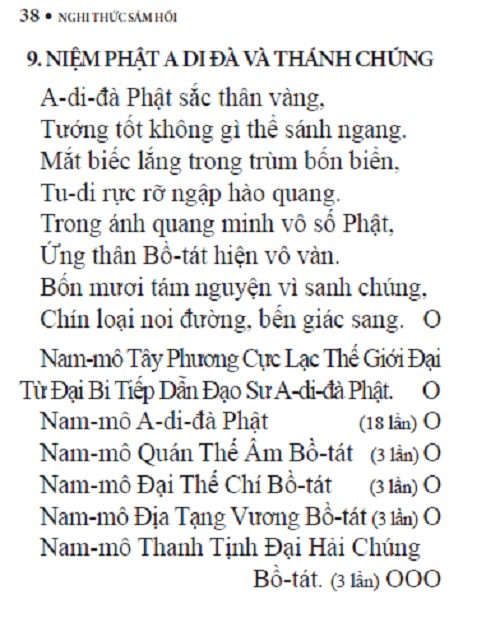 Nghi thức Sám Hối Sáu Căn và Hồng Danh
