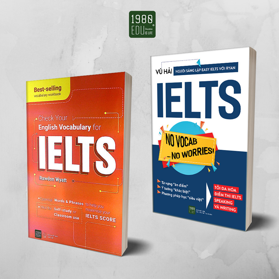 Combo 2 Cuốn: Chinh Phục IELTS (No Vocab - No Worries) + Check Your English Vocabulary For IELTS