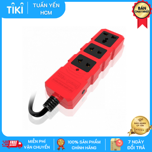 Ổ cắm Công suất lớn Điện Quang ĐQ ESKHP 3RB 2M (3 lỗ, màu đỏ đen, dây dài 2m)