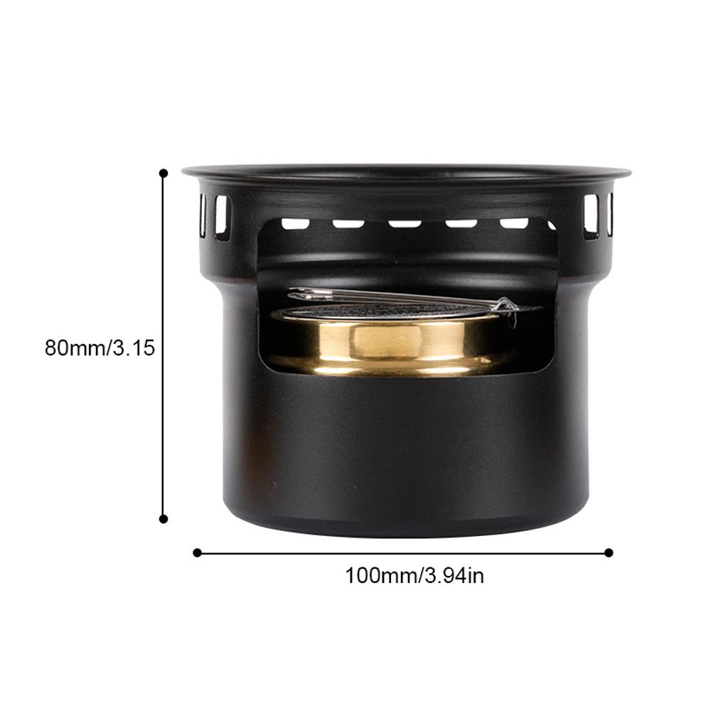Aluminum Alloy Camping Alcohol Stoves Portable Picnic BBQ Furnace Windproof Alcohol Stoves Outdoor Cooking Furnace Household Tea Stoves