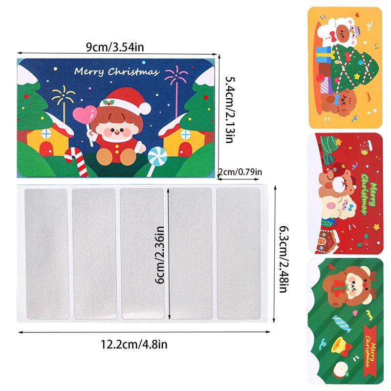 Tmdbyx Thẻ Cào Móng Tay Họa Tiết Hoạt Hình Giáng Sinh Cho Trẻ Em