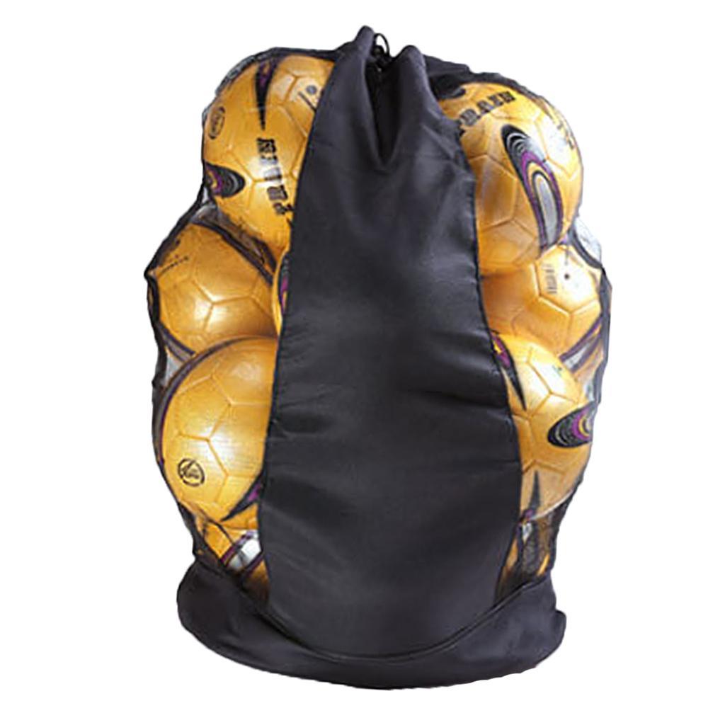 Large Heavy Duty Soccer Ball/Basketball/Volleyball Mesh Bag Adjustable Shoulder Belt