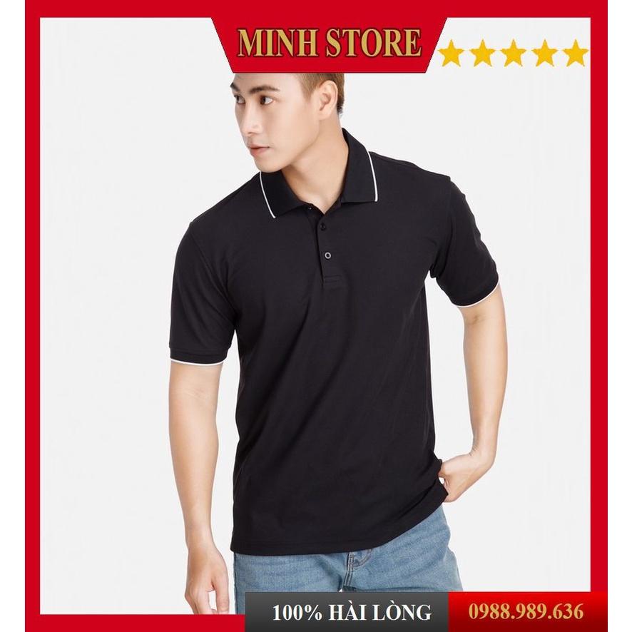 Áo PoLo Nam Trơn Dáng Basic Cho Phái Mạnh, Áo Thun Nam Cotton Cá Sấu Sang Trọng Lịch Lãm AT01 - MINHSTORE