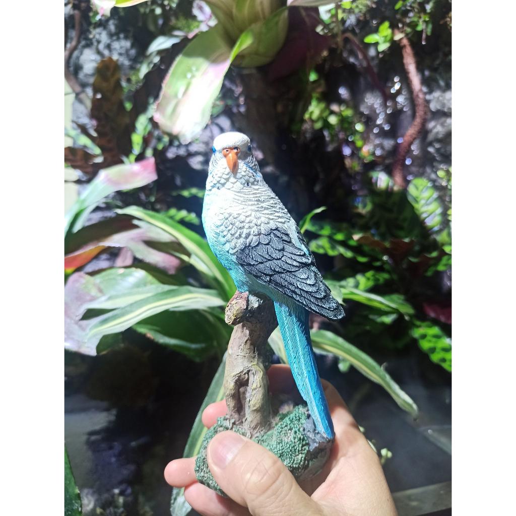 Mô hình chim vẹt - trang trí lũa bể cá- bán cạn, terrarium - mô hình trang trí tiểu cảnh-shopleo