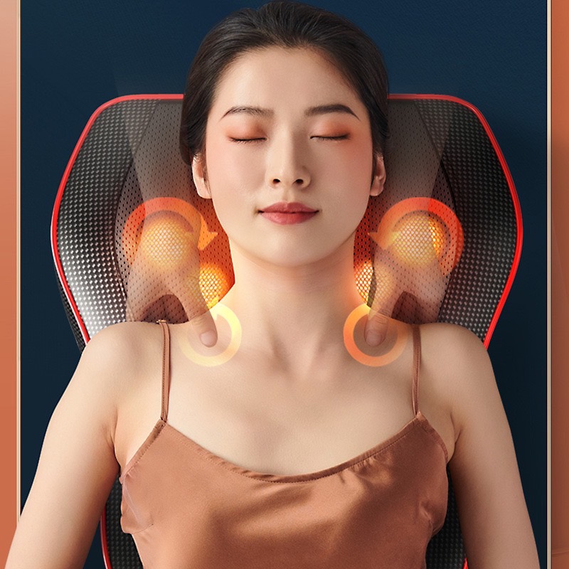 ￼Gối Massage Cổ Vai Gáy Hồng Ngoại Thế Hệ Mới VD.STORE Hỗ Trợ Giảm Nhức Mỏi Toàn Thân Hiệu Quả - BH 12 tháng