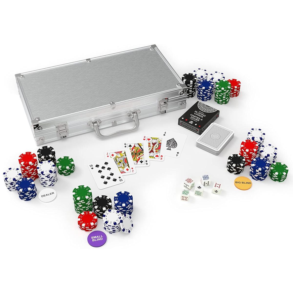 Đồ Chơi 300 Poker Chips Không Số Kèm Khay Đựng - Spin Master 6065367