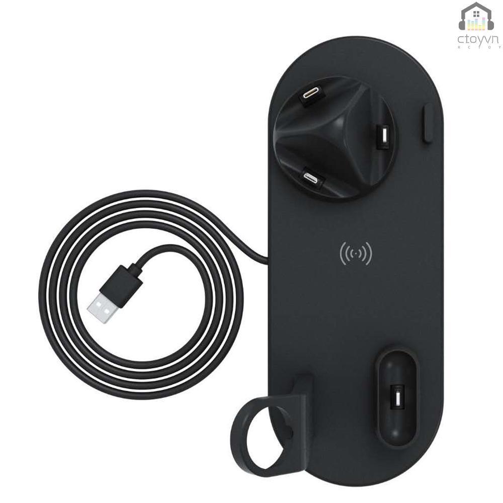 Đế sạc không dây đa năng 3 trong 1 cho đồng hồ thông minh iOS