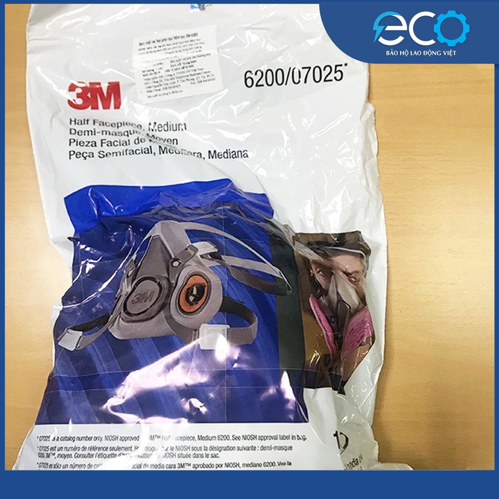 Mặt nạ phòng độc 3M 6100/6200 chính hãng | chống hơi độc, phun sơn, xịt thuốc (Chưa Kèm Phin)