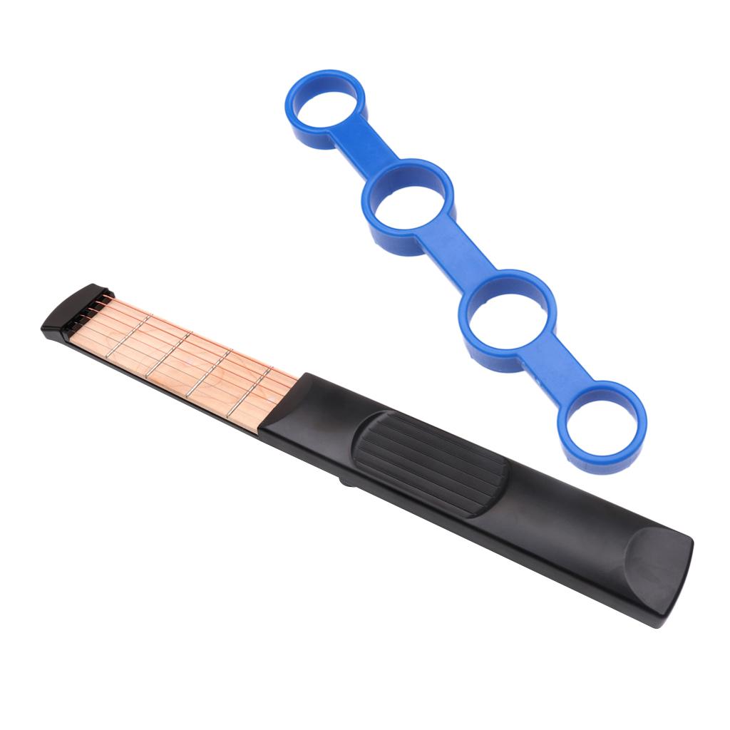 6 Fret Acoustic Guitar Blue Trainer Finger Exerciser Practice Tools
