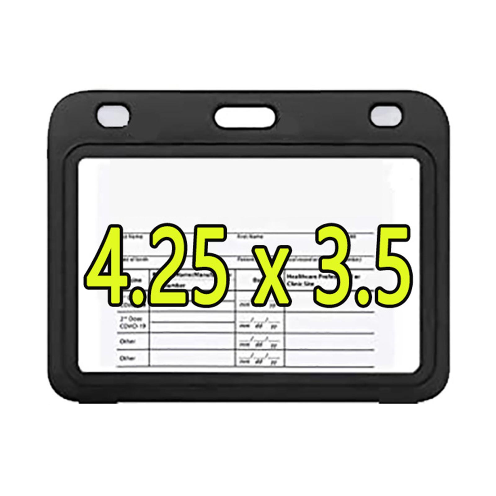 3 Piece Vaccination Card Protector 4 X 3 Inches Immunization Cards Horizontal Clear Holder Waterproof Portable