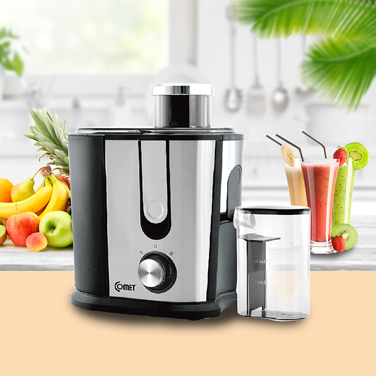 Máy ép trái cây COMET 400W CM9838 dung tích - Hàng Chính Hãng