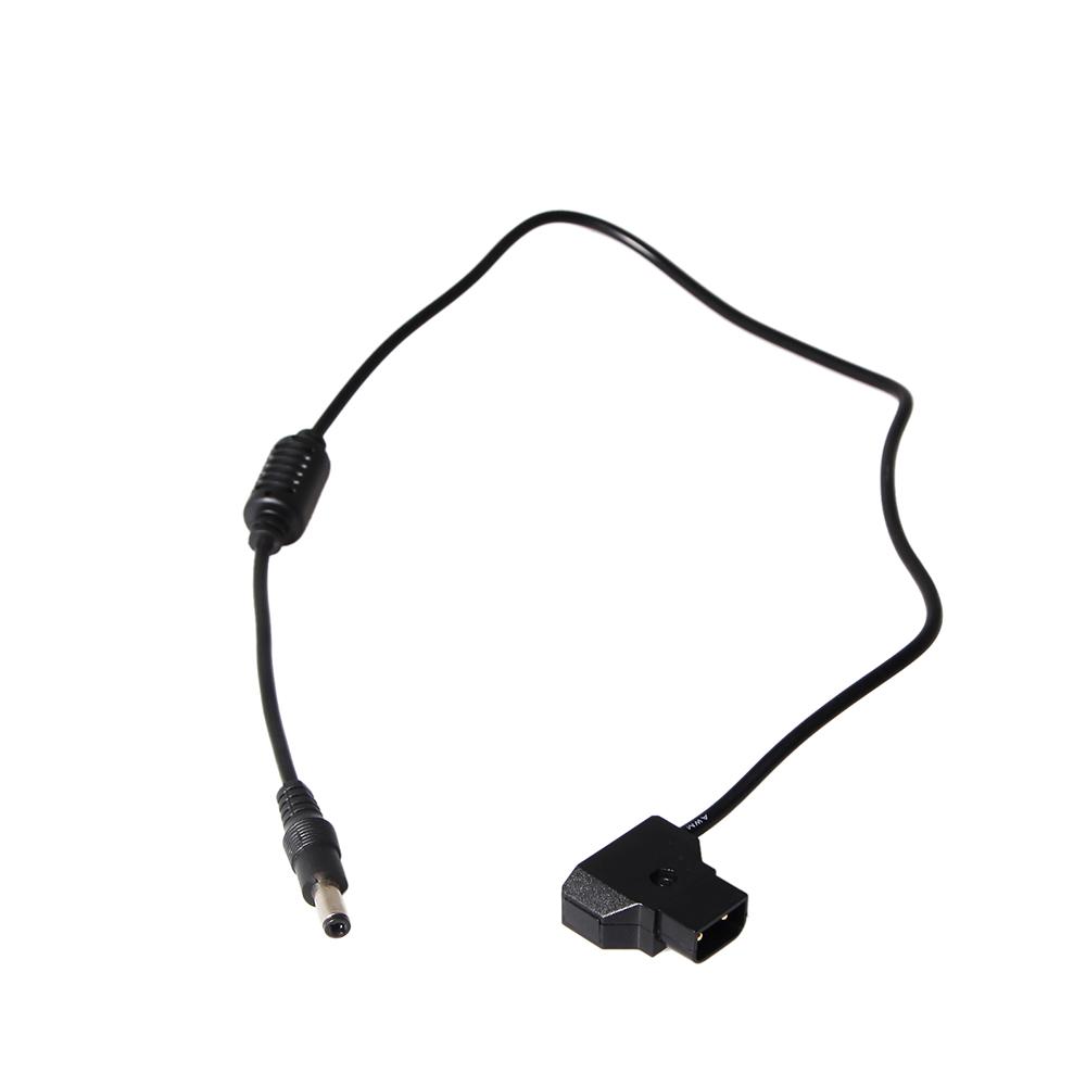Coiled D-Tap 2Pin Male to DC 5.5*2.5mm Adapter Cable for V-Mount Anton Battery DSLR Rig Power Supply