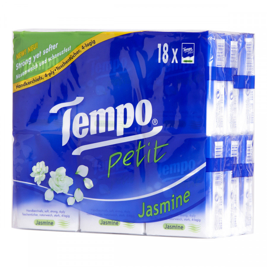 Khăn giấy cao cấp Tempo Petit Jasmine 18 gói