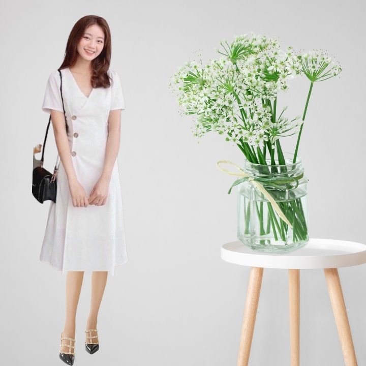 Đầm Công Sở New Design Thiết Kế Váy Chữ A Dài Qua Gối Phong Cách Hàn Quốc Chất Vải Nhập Co Giãn Tốt DA0006