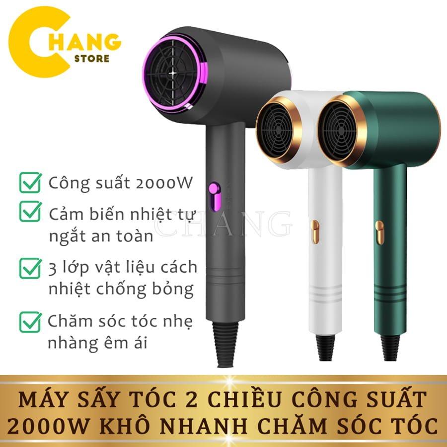 Máy Sấy Tóc 2 Chiều Nóng Lạnh Công Suất Lớn 2000W, Đầu Sấy Tạo Kiểu Đa Năng Chăm Sóc Tóc Chuẩn Salon