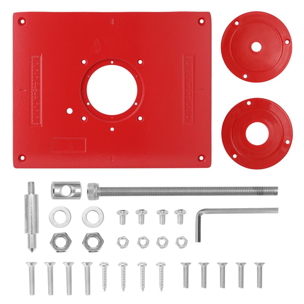 Multifunctional Aluminum Alloy Router Table Insert Plate Trimmer Engraving Machine Tool Woodworking Benches Woodworking Tools