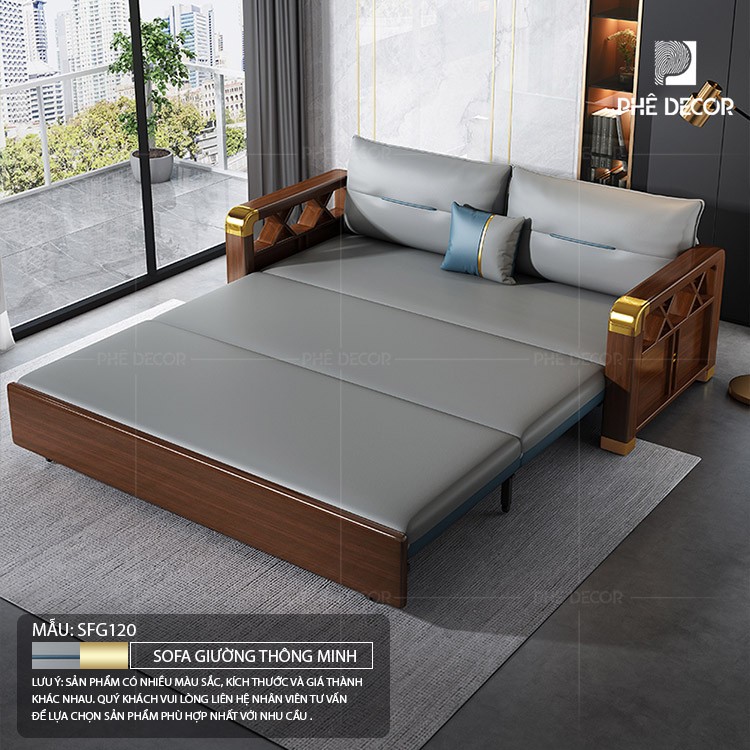 SOFA GIƯỜNG CAO CẤP - SFG120 - cao su/ Xơ dừa 1m95