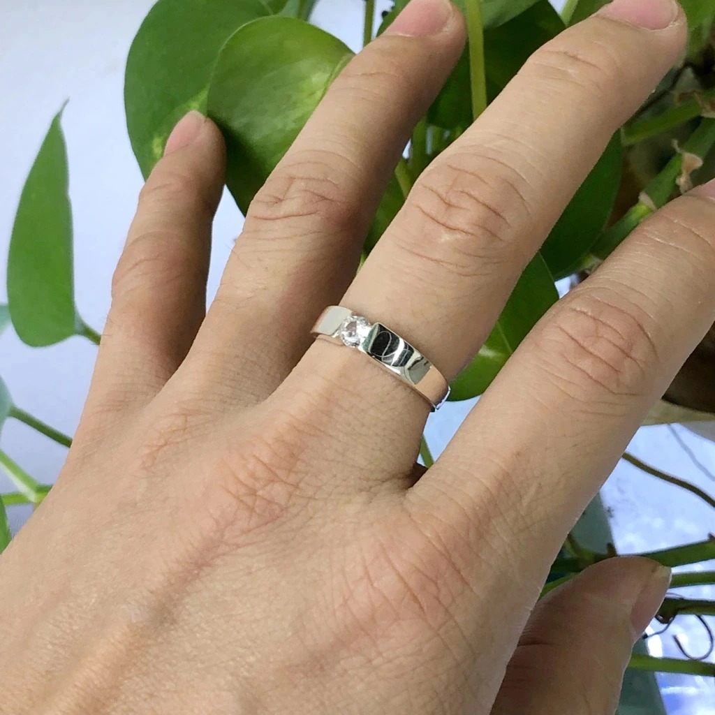 Nhẫn Đôi Bạc Nhẫn Cặp Bạc - Luôn Dõi Theo Em - BẠC HIỂU MINH NC618
