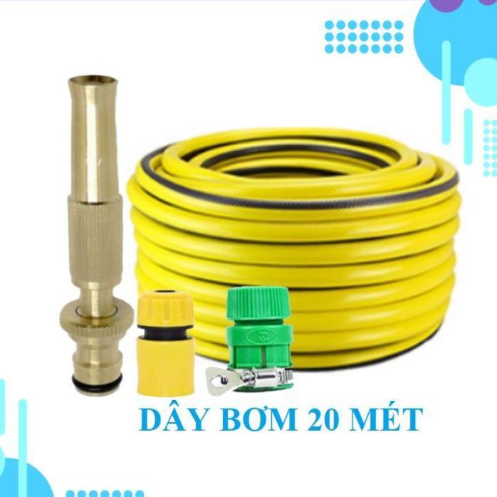 Bộ dây vòi xịt ️bơm nước phun sương️ , tăng áp 3 lần, loại 20m 206587 cút sập, nối PE