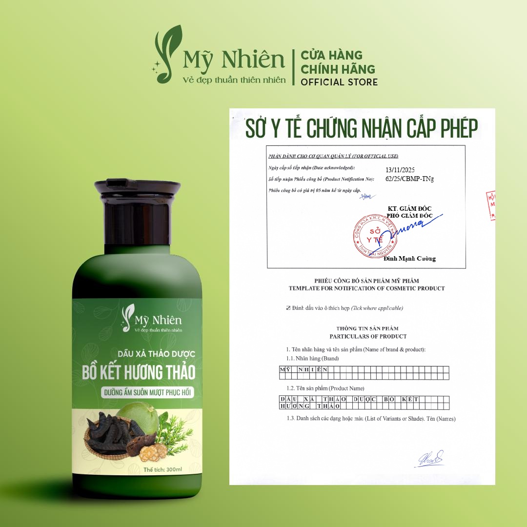 Dầu Xả Thảo Dược MỸ NHIÊN 300ml Dưỡng Tóc Tinh Chất Bồ Kết Hương Thảo - Dành Cho Tóc Khô Xơ Và Hư Tổn