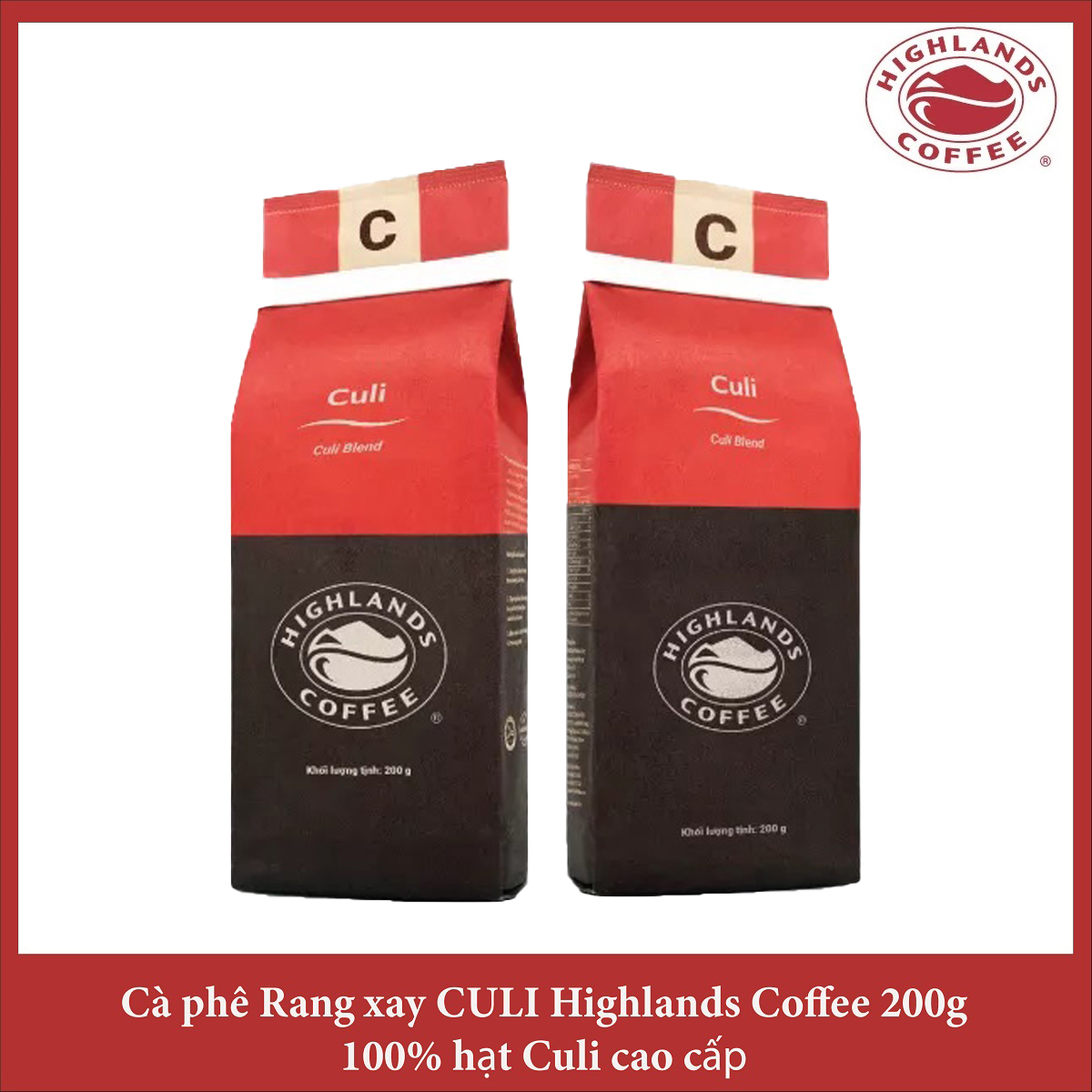 Culi Blend Combo 4 gói Cà phê rang xay Culi Highlands coffee 200g